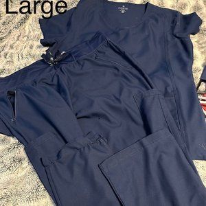 Navy Blue Scrub Set. Medcouture. Size Lg.